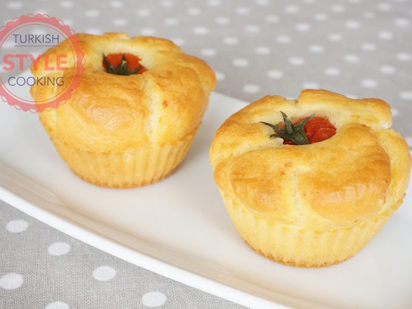 Savory Muffins With Tomato Topping