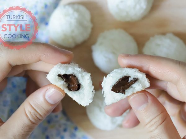 Nutella Filled Coconut Cookies